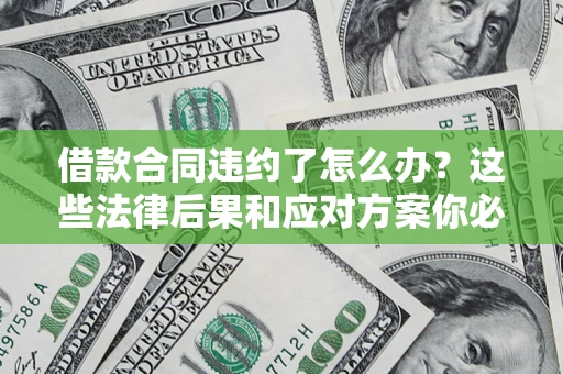 济南借款合同违约了怎么办？这些法律后果和应对方案你必须知道