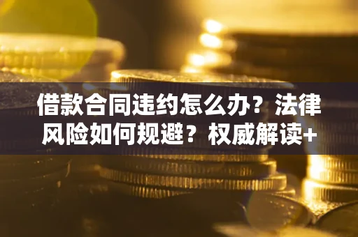 济南借款合同违约怎么办？法律风险如何规避？权威解读+实用指南