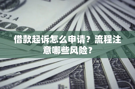 济南借款起诉怎么申请？流程注意哪些风险？